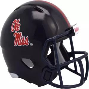 미시시피 올레 미스 리벨스 NCAA 레볼루션 미니 포켓 프로 사이즈 축구 헬멧 리델 리테일 클램셸의 새 제품