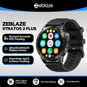Zeblaze Stratos 2 Plus GPS 스포츠 스마트 시계 내장 나침반 기압 고도계 1.43'' AMOLED 디스플레이 음성