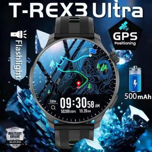 새로운 GPS T-Rex3 울트라 500mAh 배터리 스마트 워치 GPS 트랙 나침반 IP69K 방수 스포츠 트래커 야외 군