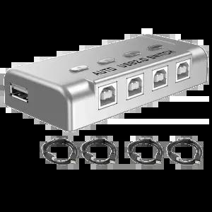 USB 프린터 스위치 프린터버튼 분배기 4포트 프린터 자동 공유기