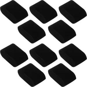 산성 10팩 벨벳 팔찌 시계 베개 보석 전시회(블랙)