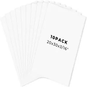 골든 스테이트 아트 10팩 화이트 폼 보드 20x30 3/16 두꺼운 무산 코어 포스터