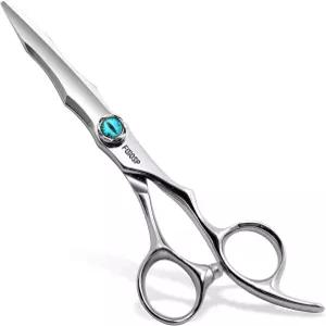 FOGOSP 전문가용 헤어 가위 6인치 이발기 일본 VG10 미세 절단 칼날 커팅 남녀 스트레이트 헤어컷