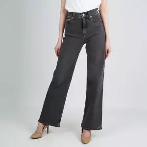 [Calvin Klein]여성 청바지 하이라이즈 와이드 앵클 블랙 J224475 663521