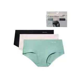 [Calvin Klein][캘빈클라인]CK 여성 속옷 심리스 삼각팬티 3팩세트 그린 님프 블랙_632894 663932