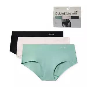 [Calvin Klein]CK 여성 속옷 심리스 삼각팬티 3팩세트 그린 님프 블랙 663951