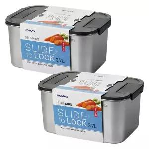 코멕스 스텐킵스 슬라이드 투락 직사각(높은형) 3.7L X 2개