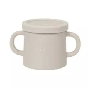 블루마마 실리콘 양손 머그컵 유아컵 뚜껑 세트 크림 BNA