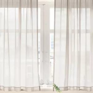 하늘하늘 쉬폰소재 핀형 작은창 커튼 1p 커텐 아이방 안방 창문 거실