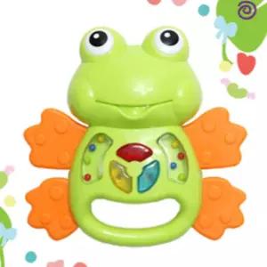 치아 발육기 무독성 안전 손잡이 실리콘 치발기 삑삑이 마사지기 장난감 손아귀 소근육 기르기 딸랑이 완구