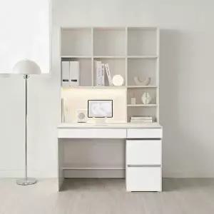 [신세계라이브쇼핑]동서가구 플로이 LED 몰입형 정면책상 세트 1200 DF927898