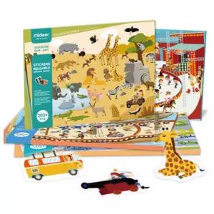 장난감 동물 스티커 사파리 종이 붙히는 방학선물 유아미술 유아용스티커