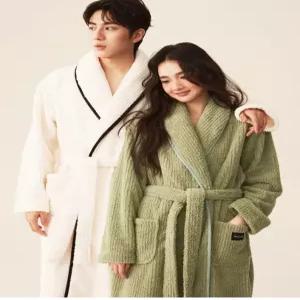 극세사 커플 가운 따뜻한 목욕 뽀글이 융털  빅사이즈