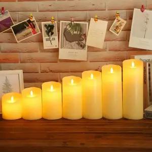 촛불 촛불 파라핀 LED 흔들리는 전자초 양초