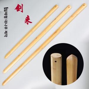 솔리드 대나무 일체형 검 진짜 무거운 훈련용 단일 및 이중 손잡이 고대 스타일 소품