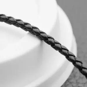 남자 가죽 레더 목걸이줄 초커 레더줄 블랙 가죽끈 써지컬스틸 가죽목걸이 초커목걸이