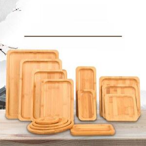 긴 직사각형 대나무 나무 가능 호텔 트레이 식판 홈 유지용 사용 식기세척기 티 신선도 심플