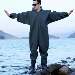 완전 방수 전신 장화 가슴장화 작업 해루질 고무 우의