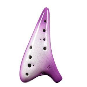 보라색 도자기 오카리나 12 홀 알토 C 키 AC 젤다 오카리나 액세서리, 오카리나 악기