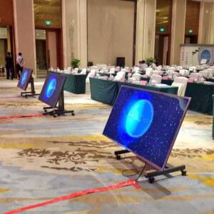 이동식 TV거치대 프롬프트 모니터 심플모델 텔레스코픽 스마트모니터 50 55인치 강연