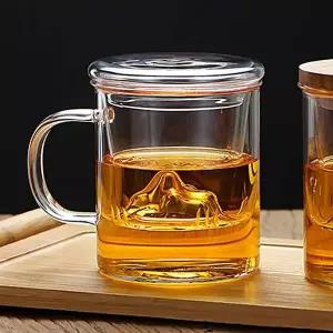 [골드스마일]포트리 내열유리 티머그 거름망 녹차 유리컵