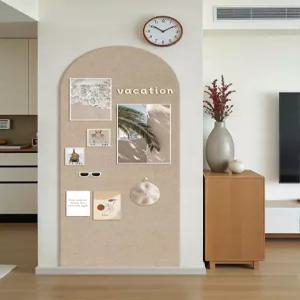 대형 아치형 펠트 패널 자가 접착 벽지 거실 침실 인테리어