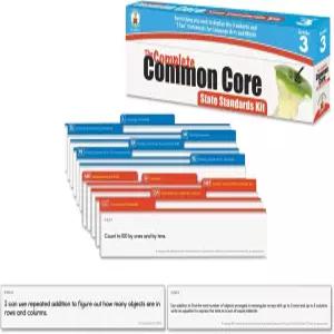 카슨 델로사 공통 핵심 주 표준 키트 완성 - 3등급 포켓 차트 카드 캔 진술서 객관적 언어 예술 및 수학