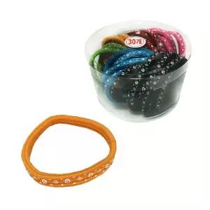 (30P) 다이아컬러 납작고무줄 코사지통 머리끈 헤어밴드/자국없는/고무줄/헤어끈/헤어/고무끈/대용량/애기