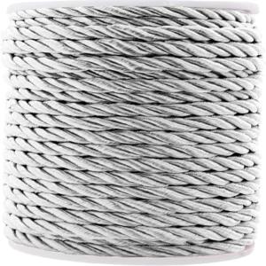 만다라 공예품 공예용 은색 꼬임 코드 트림 장식용 로프 - 고급 코딩 핸드패스팅 졸업 코드를 위한 땋은