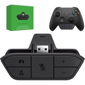 스테레오 헤드셋 어댑터, X-b0x One /One S /X /Elite 1 / Elite 2 / 시리즈 S /X 컨트롤러 조정 오디오 밸런스(게임 사운드 및 음성 채팅)-저지연