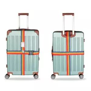 2개 캐리어 잠금 러기지 벨트 화장품 소품류 빈티지스티커 패