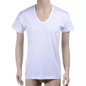 3묶음 ()깨끗한 백색 U넥 반팔 T숙 헬스 남성 모시 언더 이지