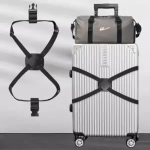 2개 캐리어 연결 고정 밴드 여행 소품류 화장품 빈티지스티커