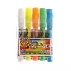 [문구] 보드마카 5색 블랙 마커 색상필기구 중성 필기펜 다용도 보드 작성용