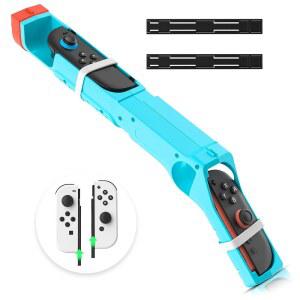 닌텐도 스위치 /OLED / 2와 호환되는 RHOTALL 슈팅 게임 핸드 그립, 스위치 /OLED / 2 컨트롤러용 슈팅 및 헌팅 게임 액세서리 -Blue