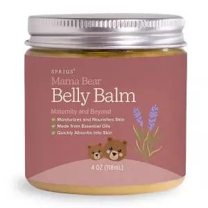 SPRIGS 벨리 밤, 118.3ml(4온스) | 임신 및 산후를 위한 천연 모이스처라이징 크림 | 건조한 피부를 위한