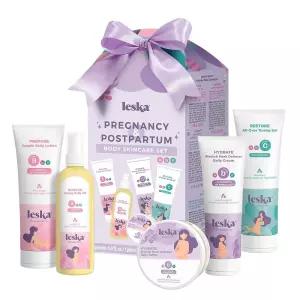 Leska 임산부 선물 세트 | 벨리 로션, 벨리 오일, 튼살 디펜스 크림  벨리 버터, 토닝 젤 | 임신 및 산후