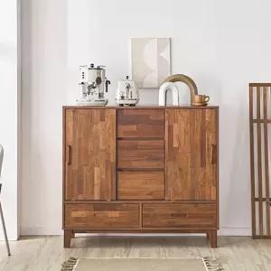 빅피처가구 슬라이드 아일랜드 멀바우 1200 원목수납장 (착불)