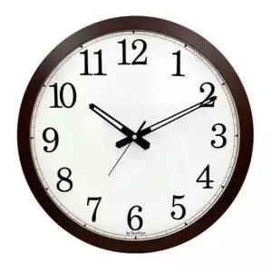 큰숫자 무소음 대형 벽시계 인테리어용품 브라운 40cm