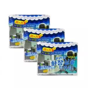 우리집 화장실을 지켜줘 탈취제(화장실용 250g)-3개 탈취겔 숯 냄새제거