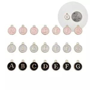 양면 이니셜 알파벳 금속 펜던트 팔찌만들기 목걸이만들기 비즈공예부자재 발레슈즈장식 이니셜발레슈즈