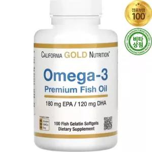 캘리포니아골드뉴트리션 오메가 3 프리미엄 피쉬 오일 180 EPA / 120 DHA 100정 Omega Premium Fish Oil