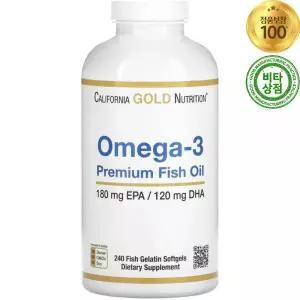 캘리포니아골드뉴트리션 오메가 3 프리미엄 피쉬 오일 240정 소프트젤 Omega Premium Fish Oil
