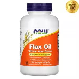 나우푸드 아마씨 유 오일 Flax Oil 1000mg 120 소프트젤 비건