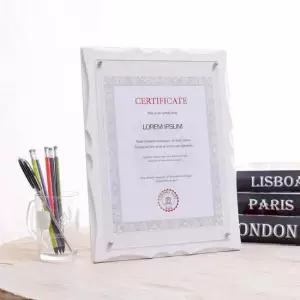 크라운 허가증 상장 액자 A4 벽걸이 탁상액자 화이트 A4액자 졸업장액자 수료증액자 허가증액자 l