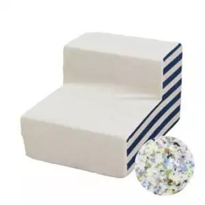 [반려] 강아지 줄무늬 계단 2단 아이보리 블루 마블 1P 스텝