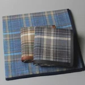 남성용 면 손수건 체크 패턴 흡습 땀 스포츠타월 여름땀수건 남자손수건 손면수건