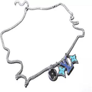 도어라미 다층 에나멜 펜던트 목걸이 - 별과 달 꽃 장식이 있는 스테인리스 스틸 체인 레이어드 길이 조절