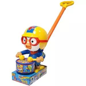 걸음마장난감 보조기 밀대 뽀로로 유아용 북치는뽀로로 미는장난감 보행기