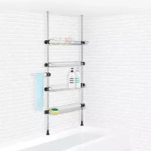 [골드스마일]욕실선반 기둥형 욕조 위 공간 수납 4단 화장실 정리대